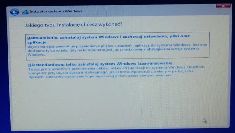 Wybór_typu_instalacji_Windows_10