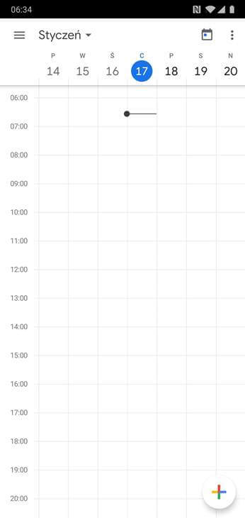 Kalendarz Google - Widok Ogólny - Smartphone