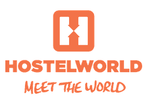 Hostelworld - meet the world - logo